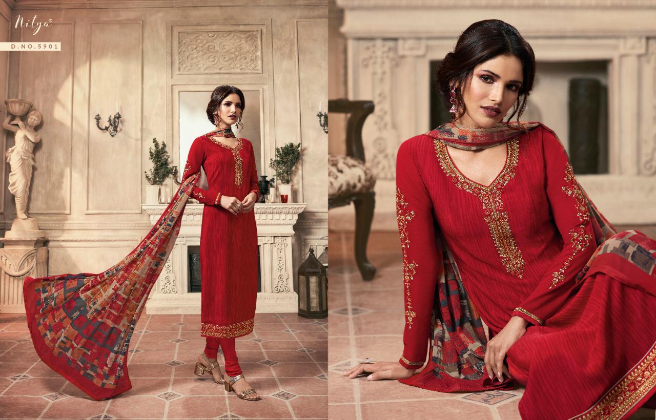 l t fashion nitya 159 classy look salwar suit catalog