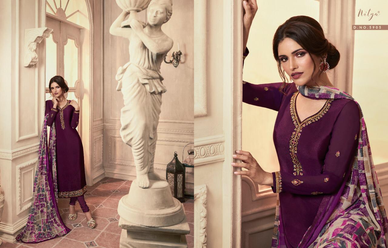 l t fashion nitya 159 classy look salwar suit catalog