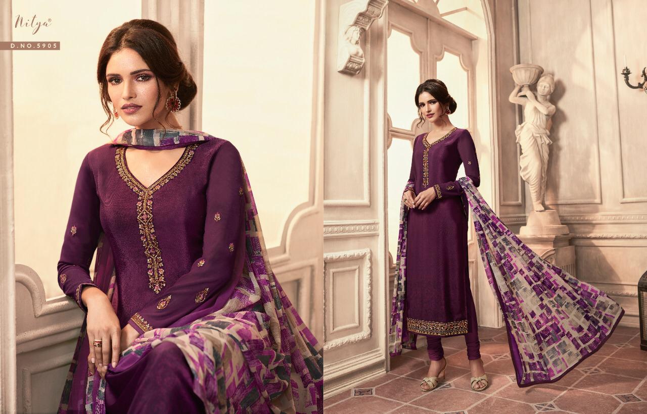 l t fashion nitya 159 classy look salwar suit catalog