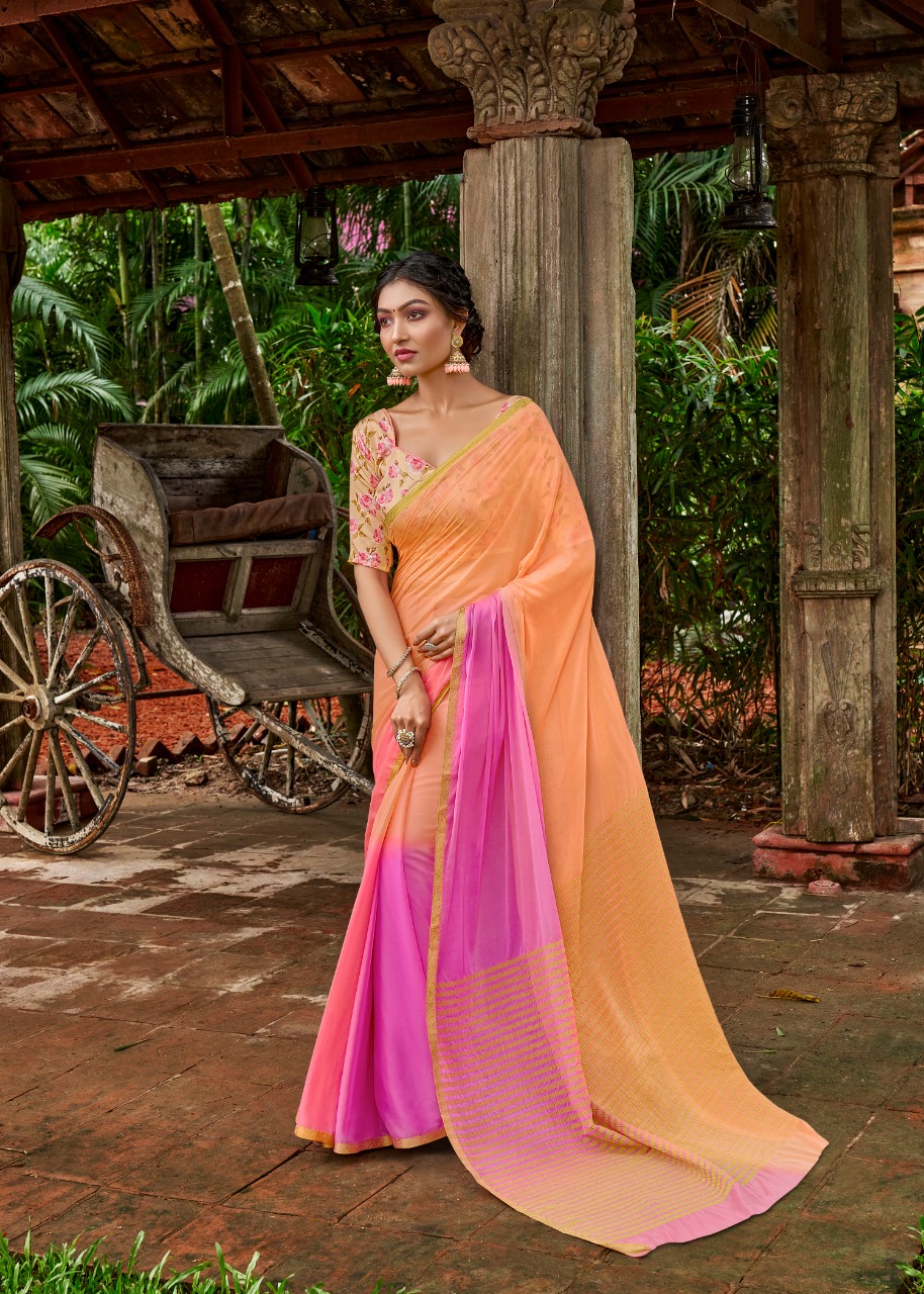 L t fashion satrupa chiffon attractiv with blouse saree catalog