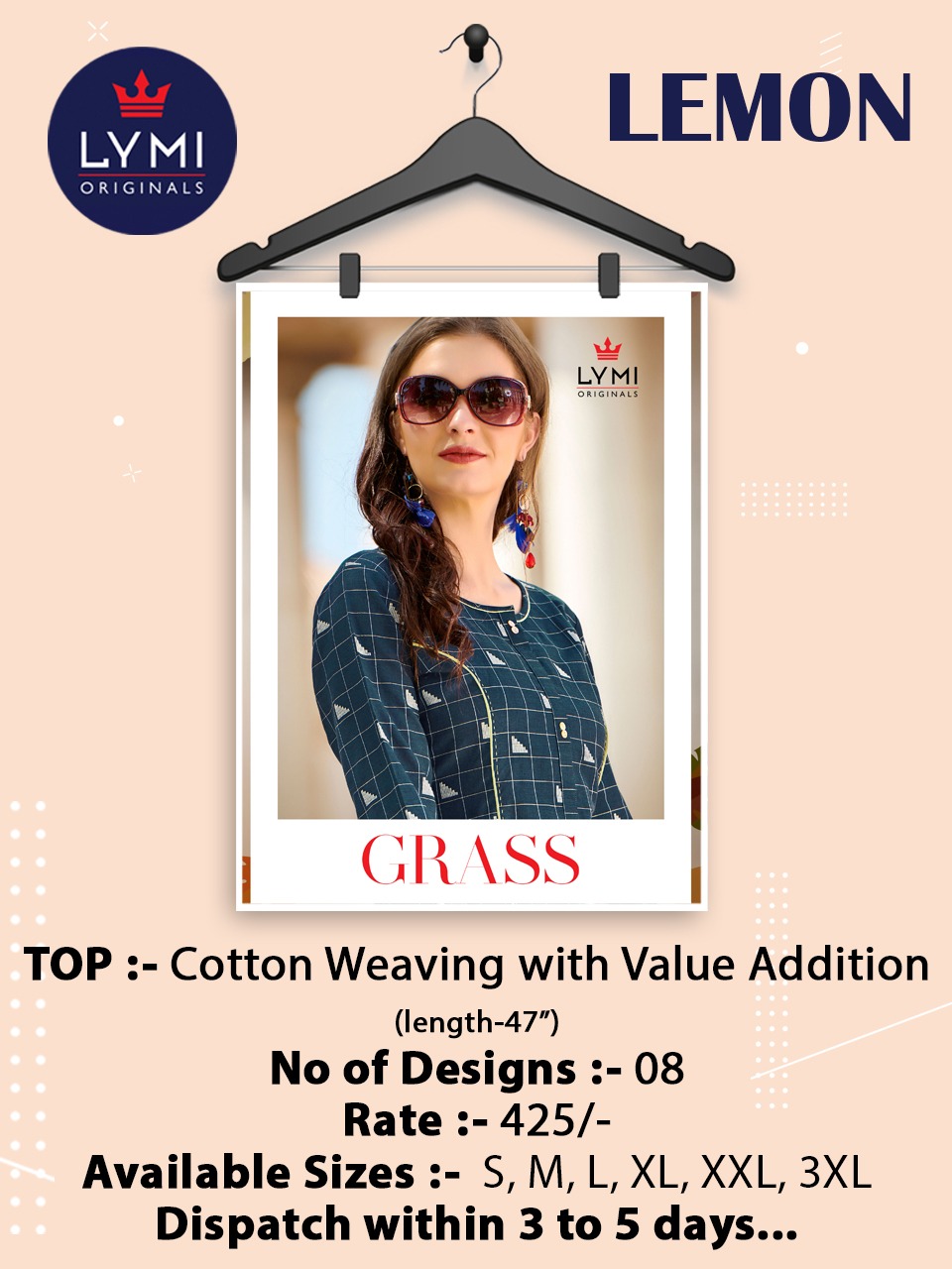 LYMI (Kessi Fabrics Pvt. Ltd.) grass Cotton value addition kurti catalog