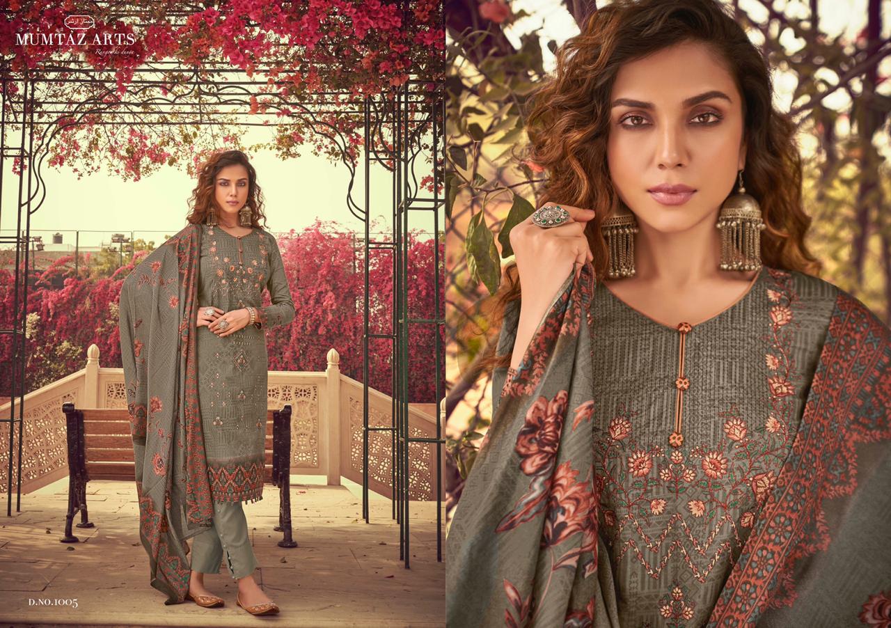 Mumtaz arts mairaa designer embroidery karachi suits dress Material collection wholsaler