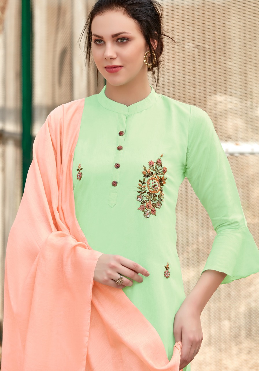 parra studio shehnaz viscos regal look kurti with sarara catalog