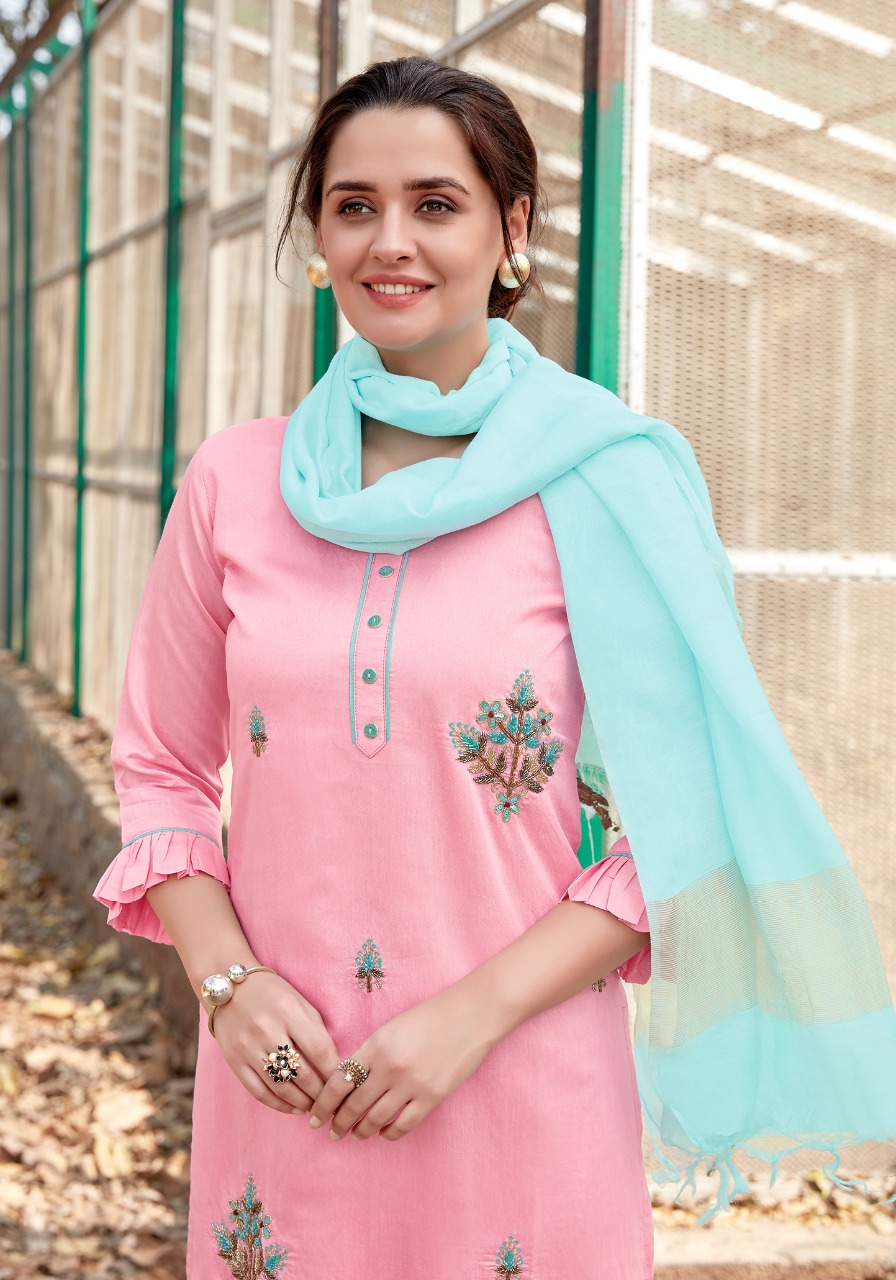 parra studio shehnaz viscos regal look kurti with sarara catalog