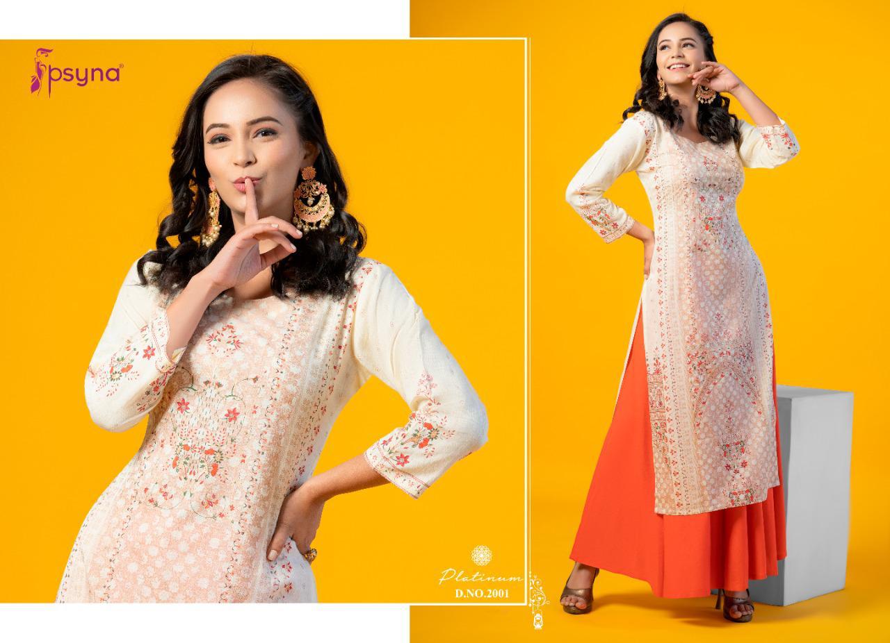 psayna Platinum vol 2 rayon fency look kurti catalog