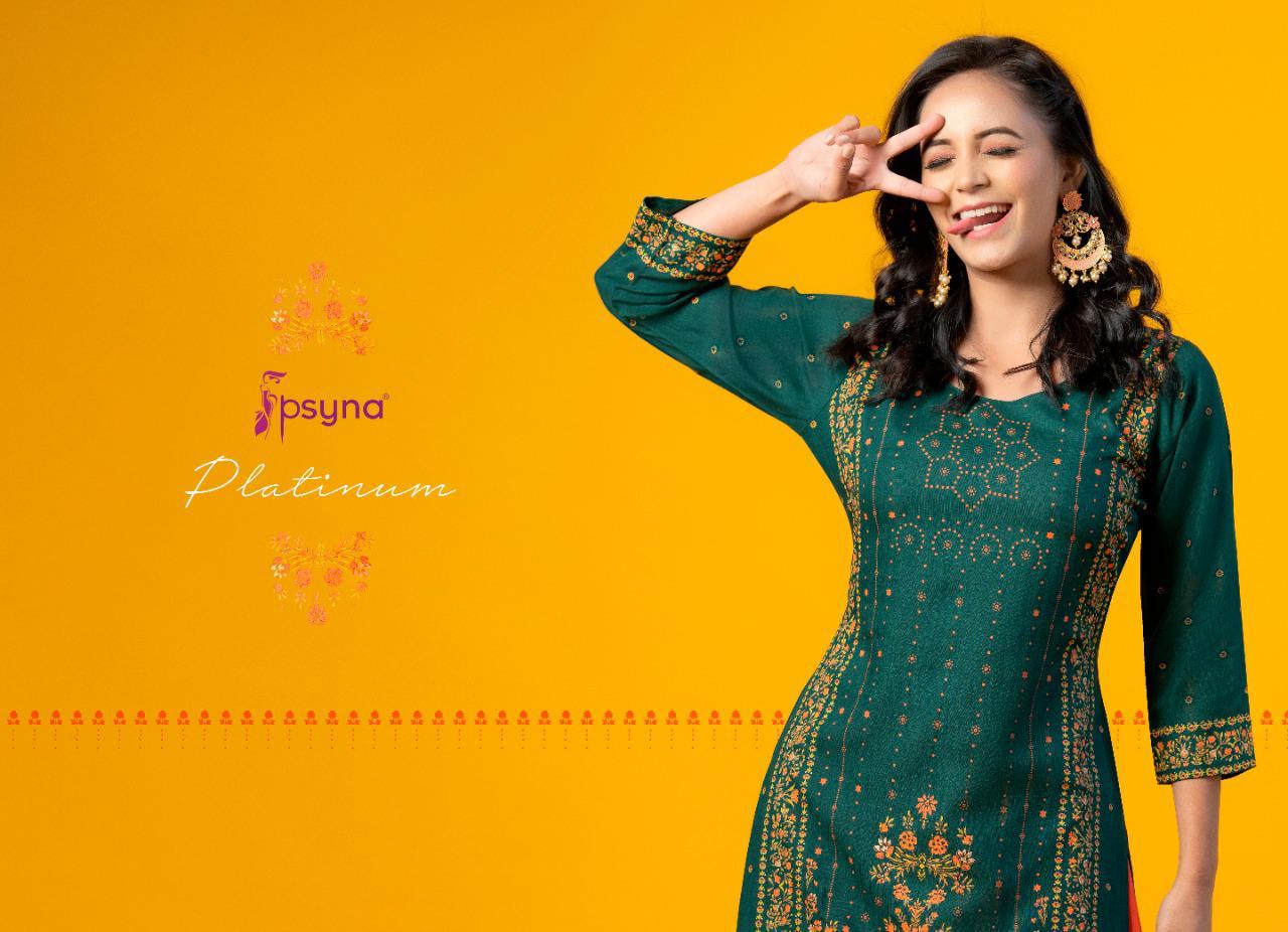 psayna Platinum vol 2 rayon fency look kurti catalog