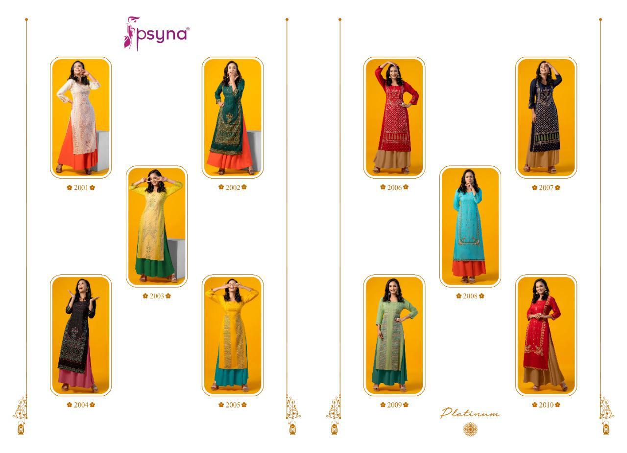 psayna Platinum vol 2 rayon fency look kurti catalog