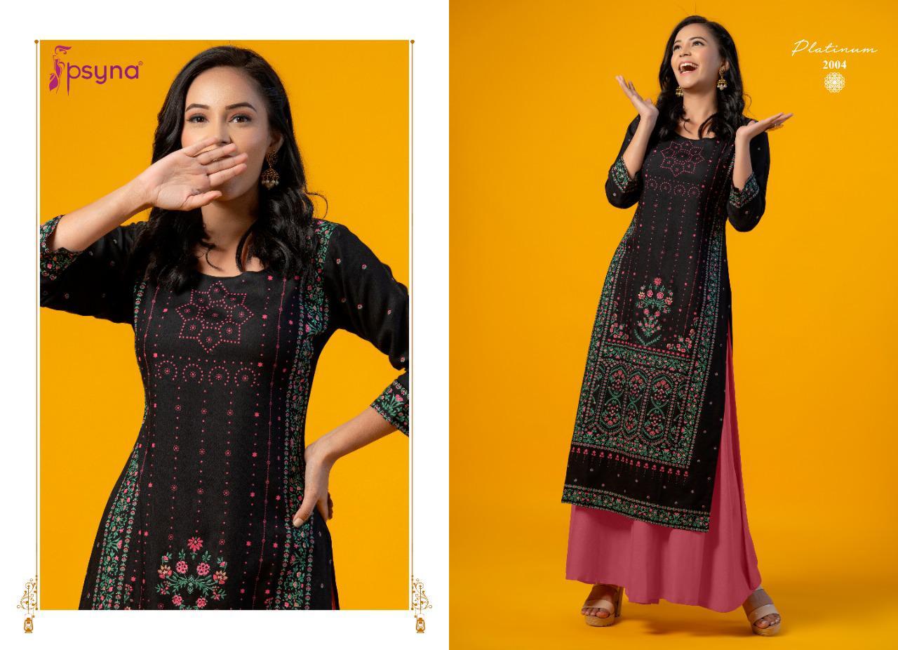 psayna Platinum vol 2 rayon fency look kurti catalog