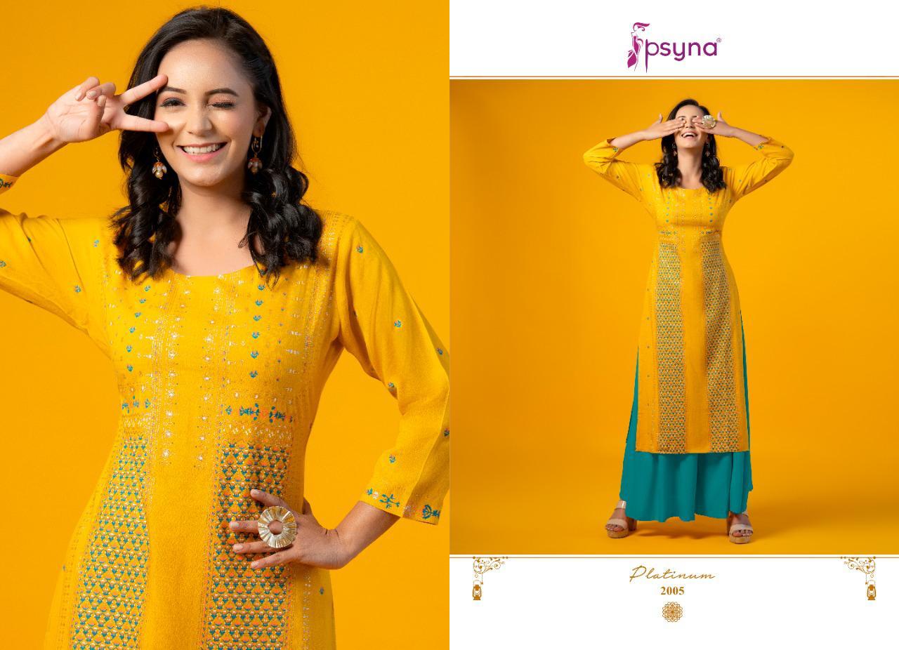 psayna Platinum vol 2 rayon fency look kurti catalog