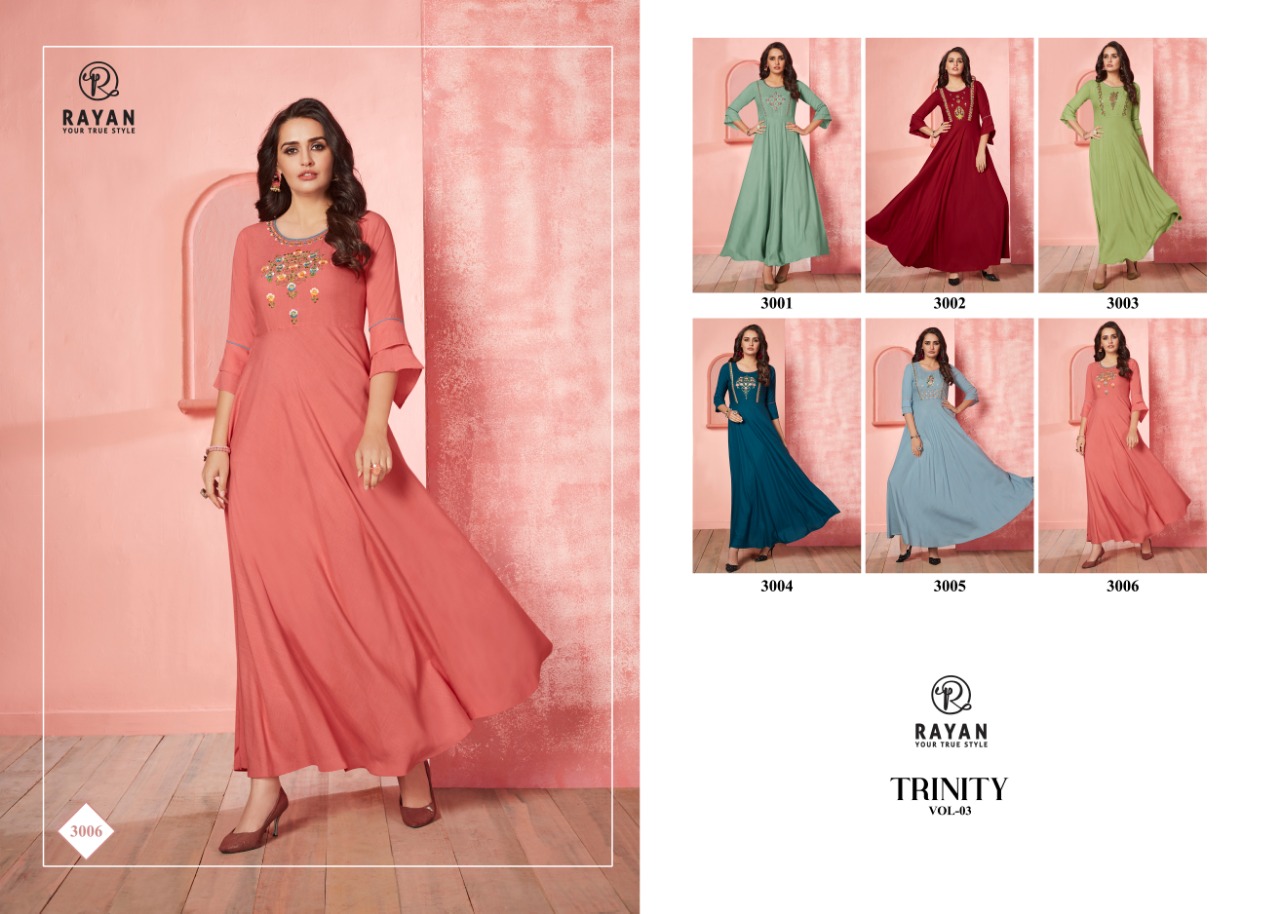 r studio trinity vol 3 rayon attractive kurti catalog