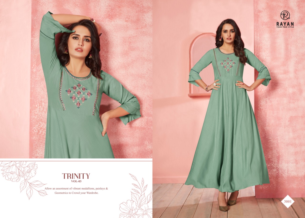 r studio trinity vol 3 rayon attractive kurti catalog