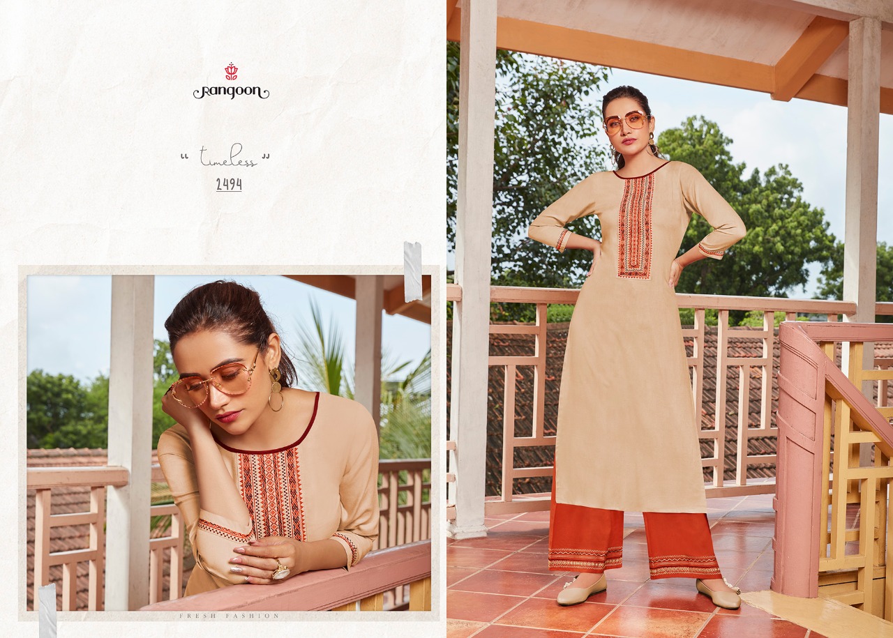 Rangoon (Kessi Fabrics Pvt. Ltd.) catwalk vol 3 rayon catchy look kurti with plazzo catalog