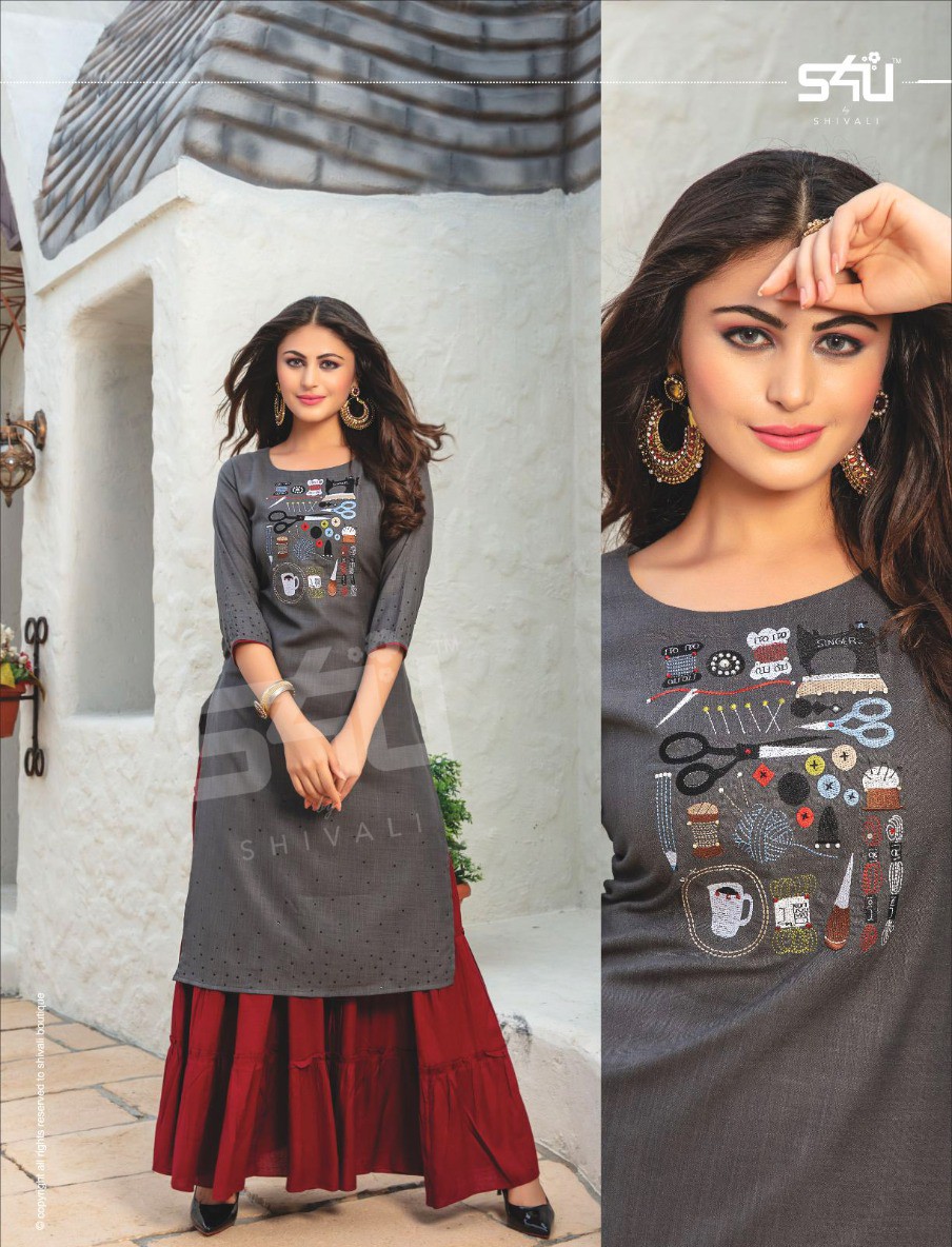 S4u by shivali Casual Diaries vol 1  stylish look kurti catalog