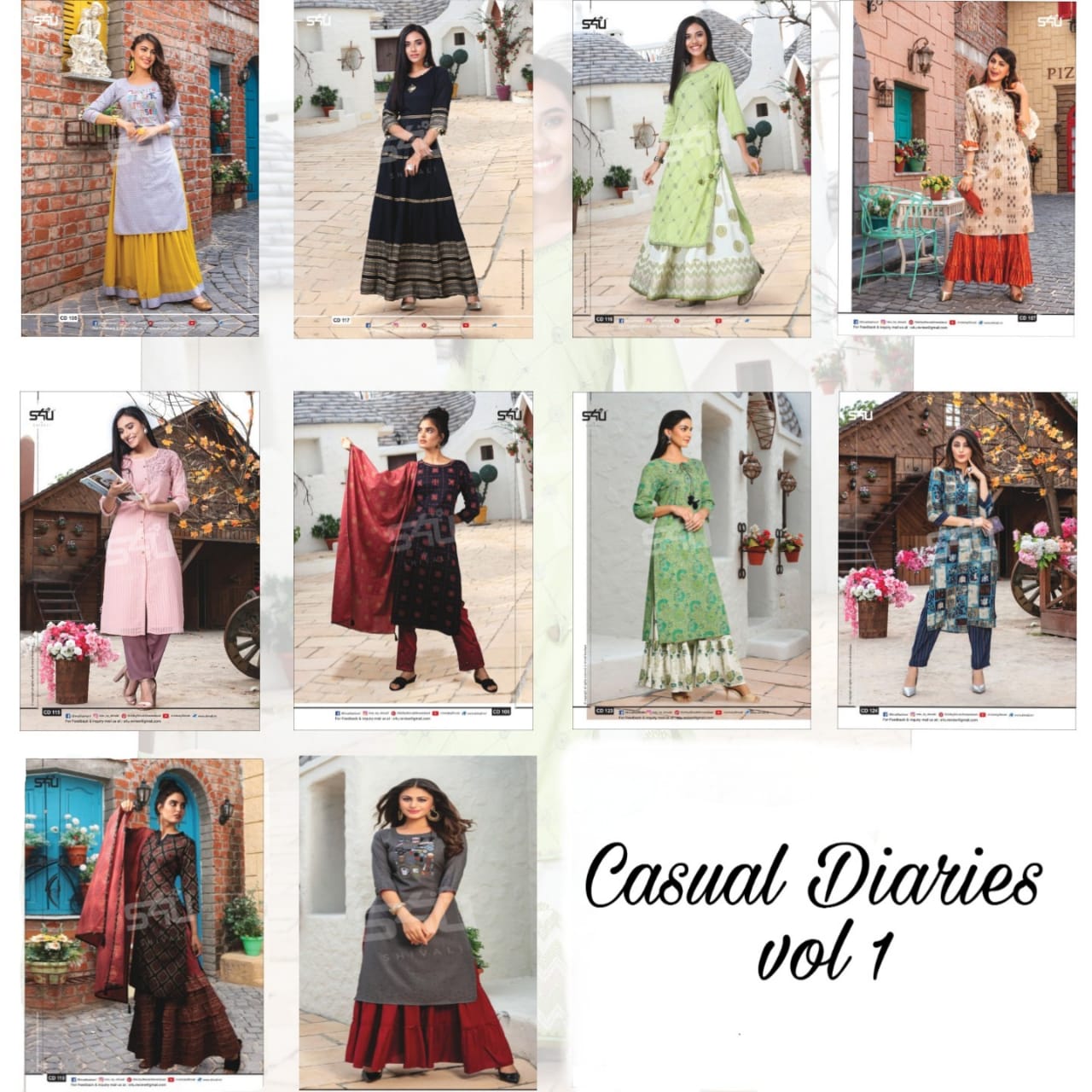 S4u by shivali Casual Diaries vol 1  stylish look kurti catalog