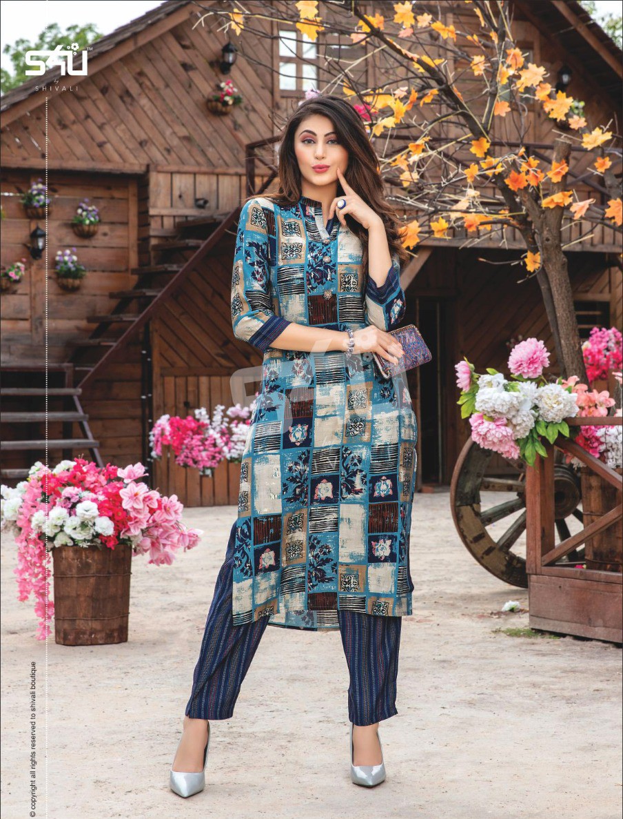 S4u by shivali Casual Diaries vol 1  stylish look kurti catalog