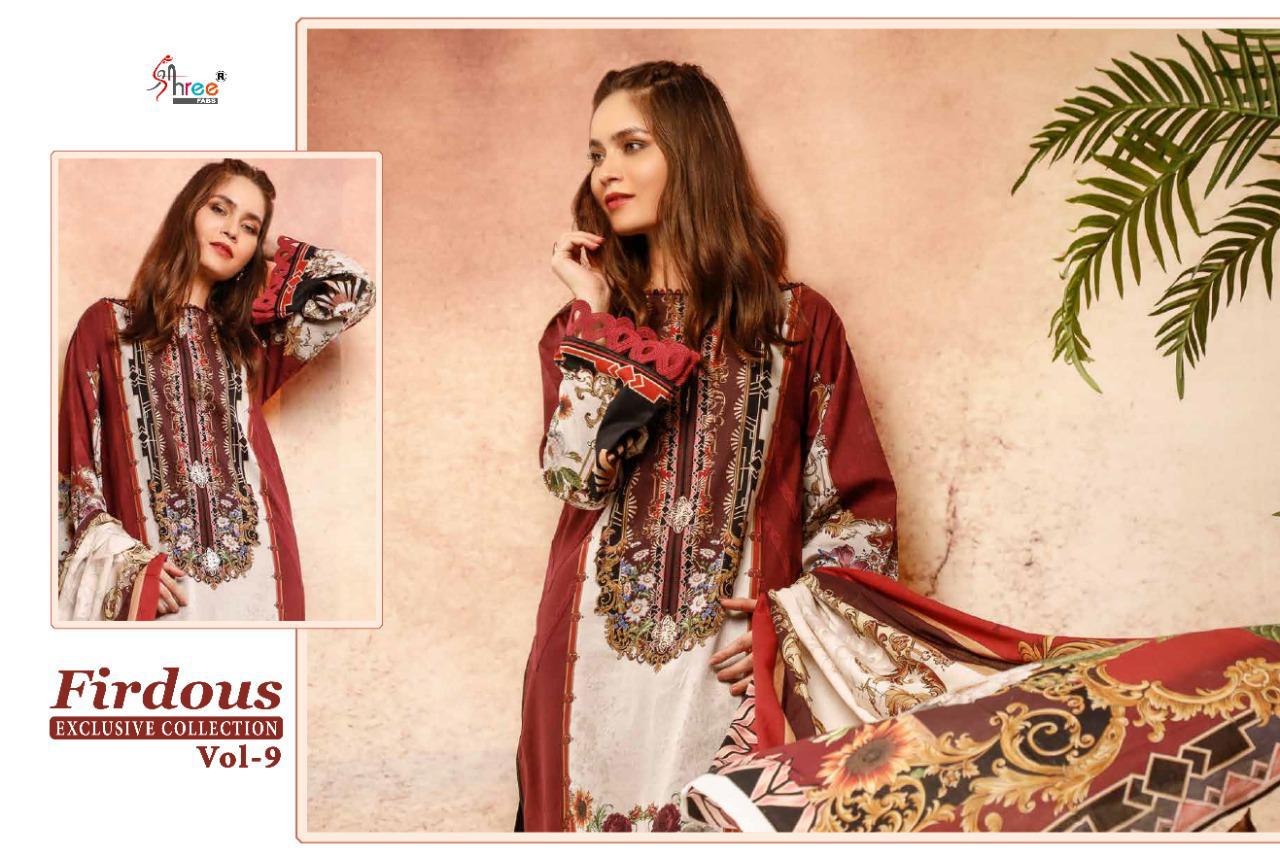 shree fabs firdous exclusives collection vol 9 nx siffon duppta  salwar suit catalog