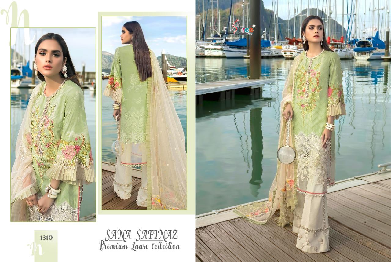 shree fabs sana safinaz premium lawn collection cotton regal look salwar suit catalog