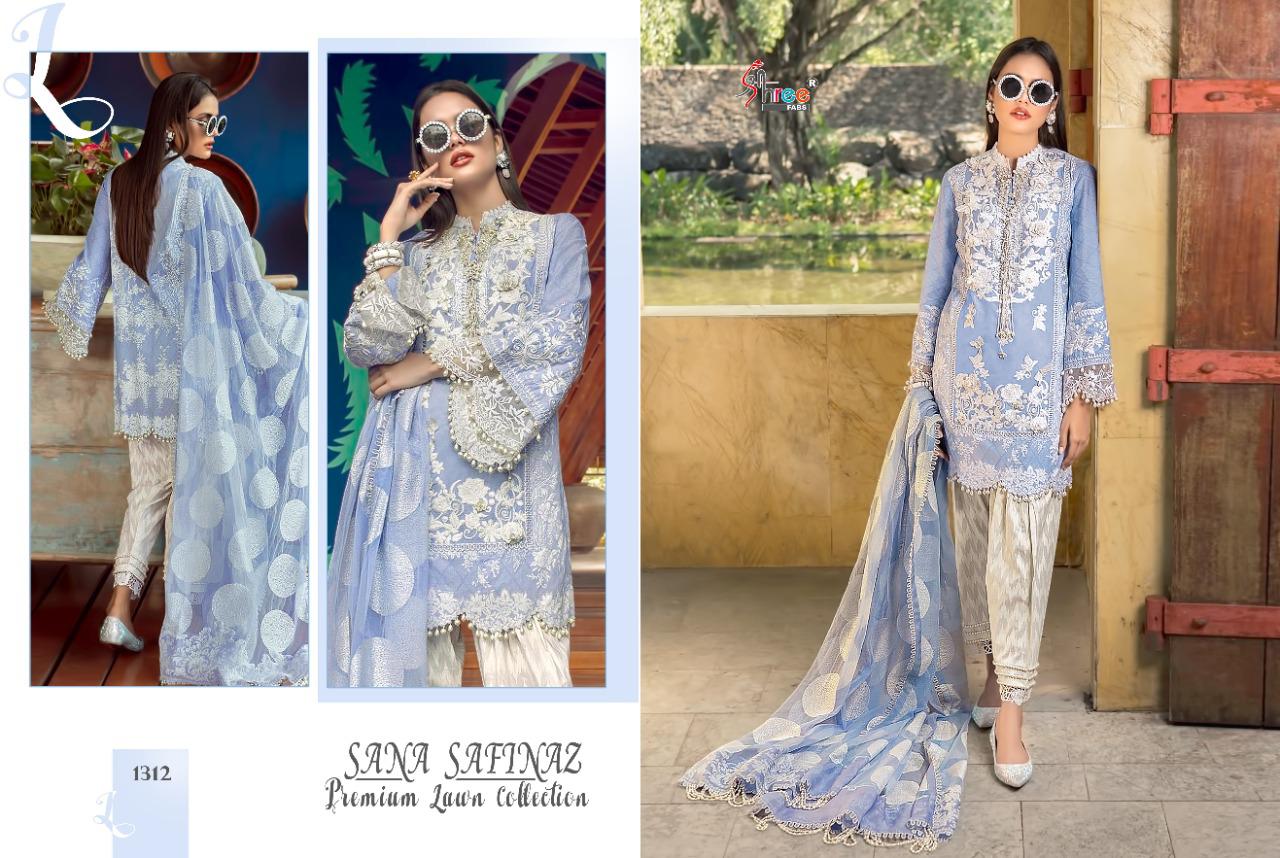 shree fabs sana safinaz premium lawn collection cotton regal look salwar suit catalog