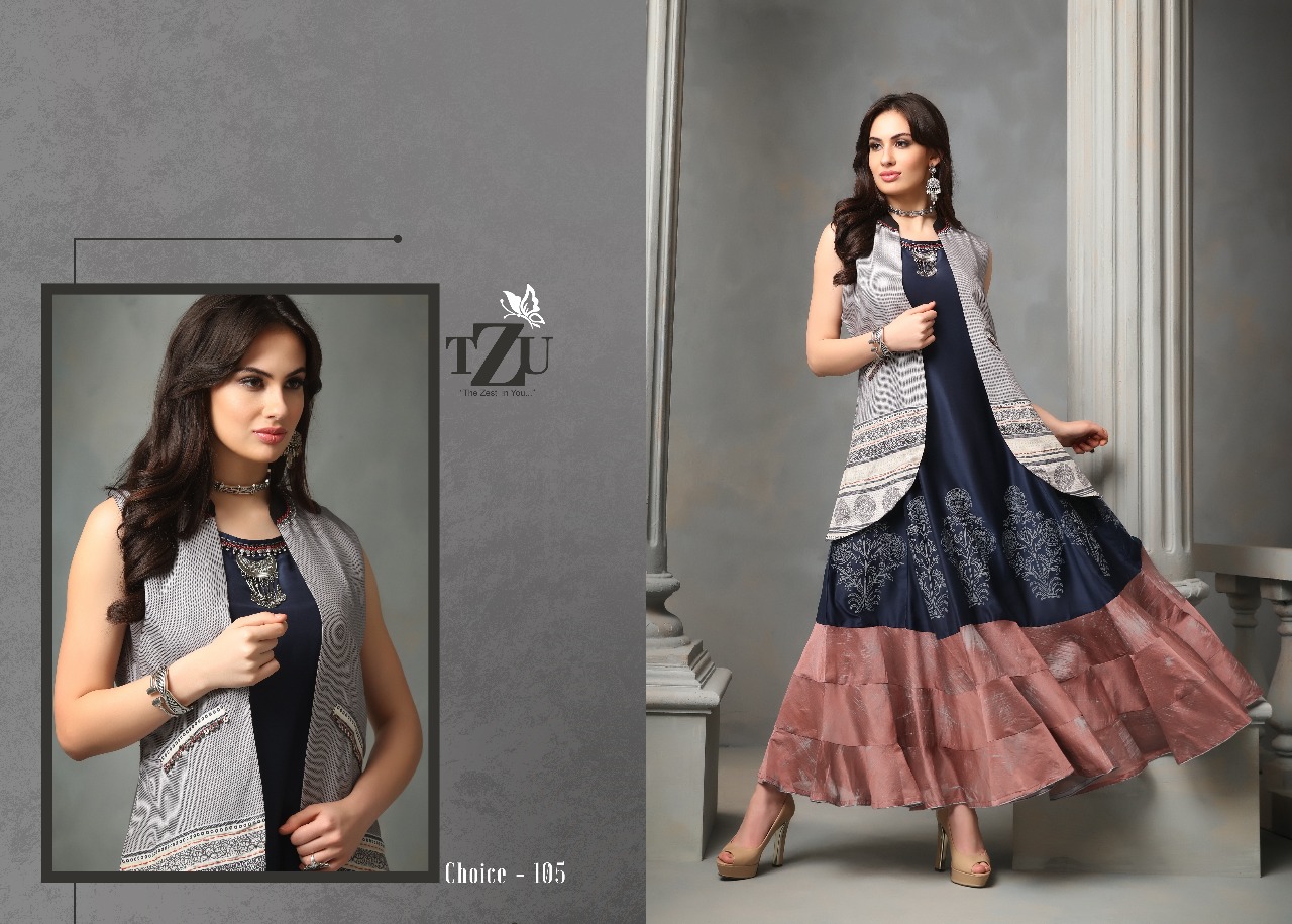 tzu choice  georgette catchy look kurti catalog