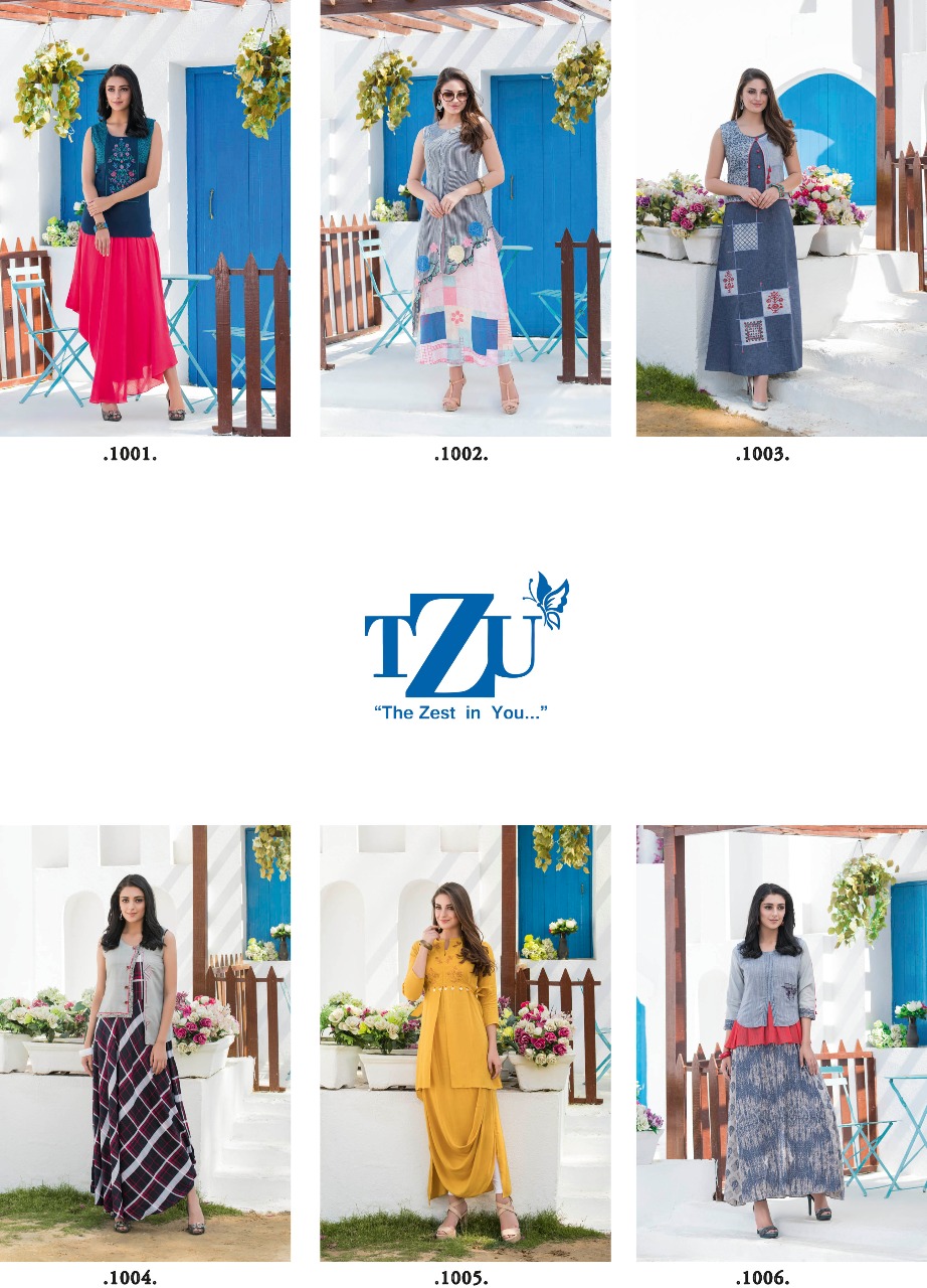 tzu daina gorgeous look cotton kurti catalog