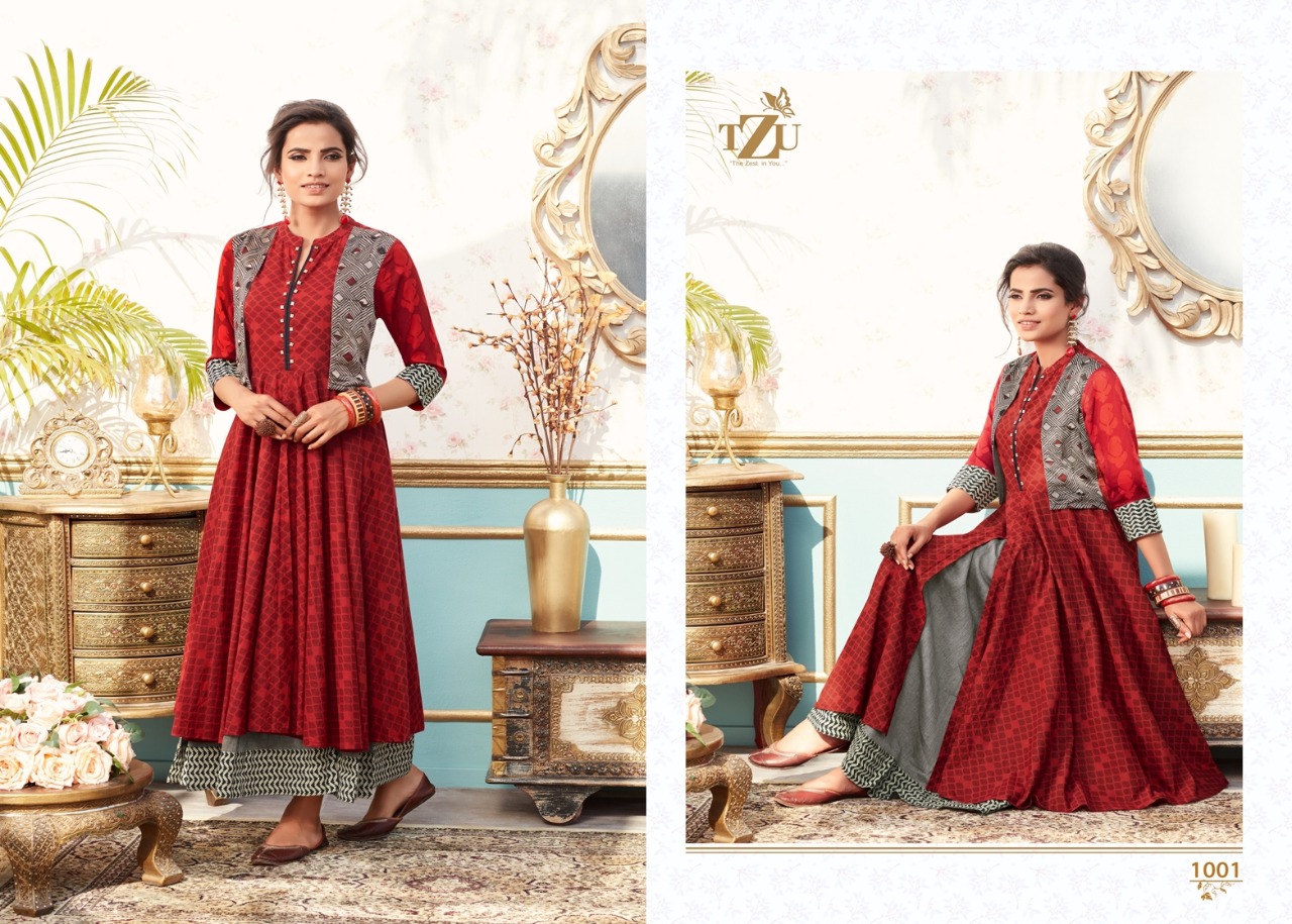 tzu fabulous cottonst new and modern look style kurti catalog