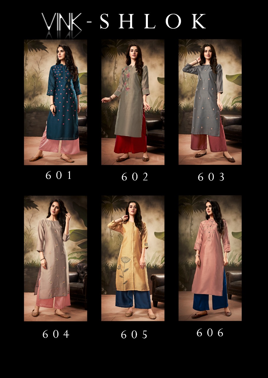 vink shlok fancy look kurti catalog