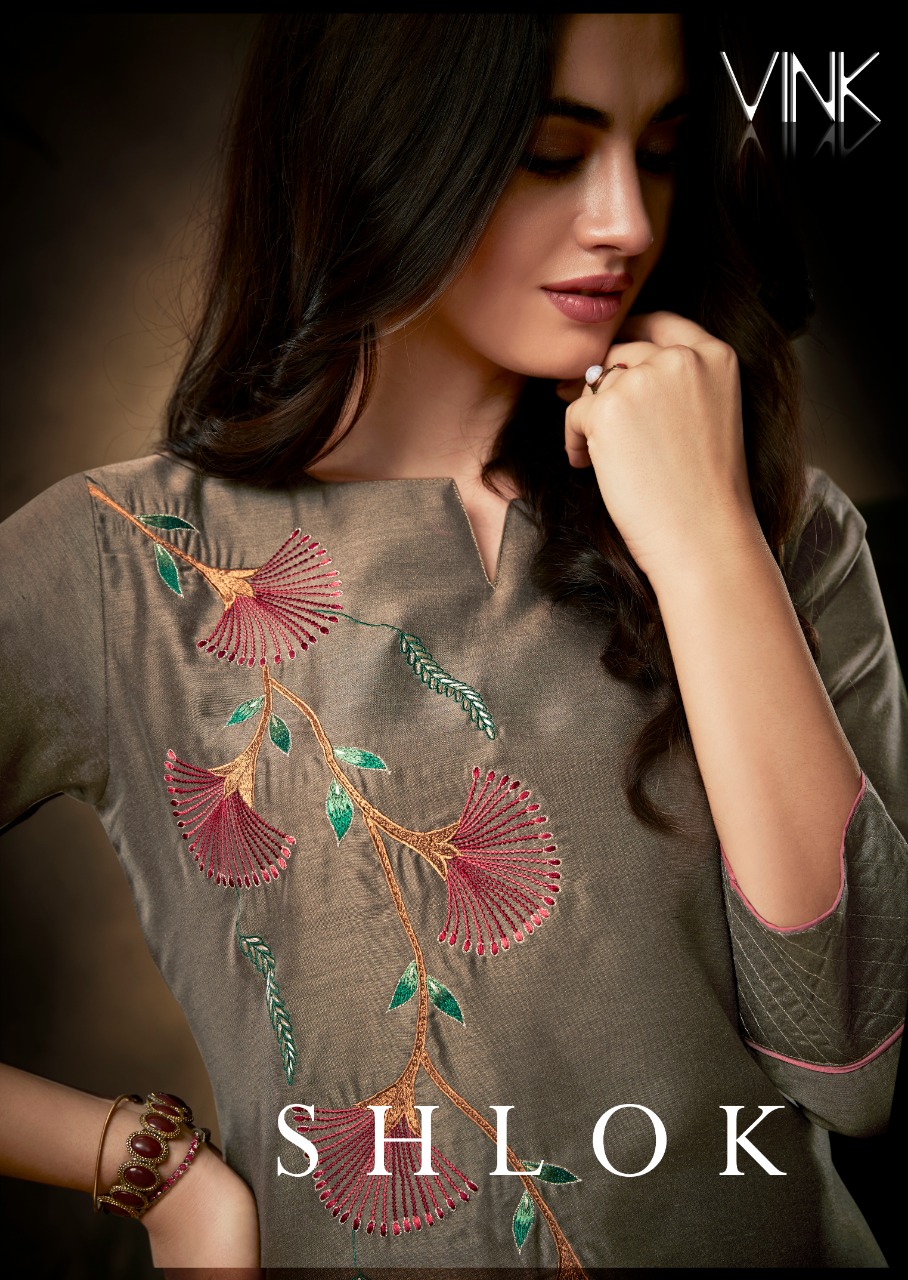 vink shlok fancy look kurti catalog