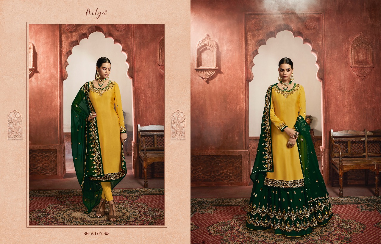 Lt fabrics nitya vol 161 beautiful wedding Wear Designer sharara salwar Kameez Collection