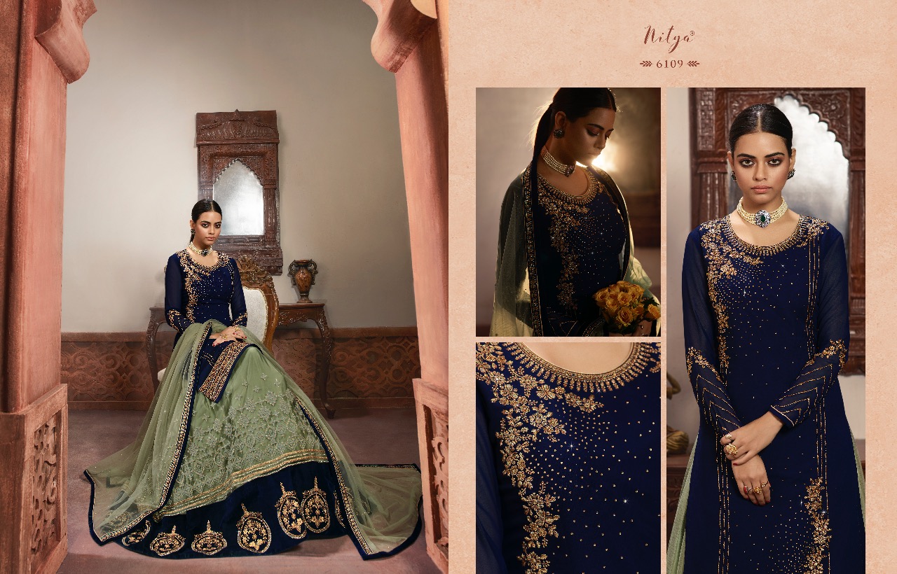 Lt fabrics nitya vol 161 beautiful wedding Wear Designer sharara salwar Kameez Collection