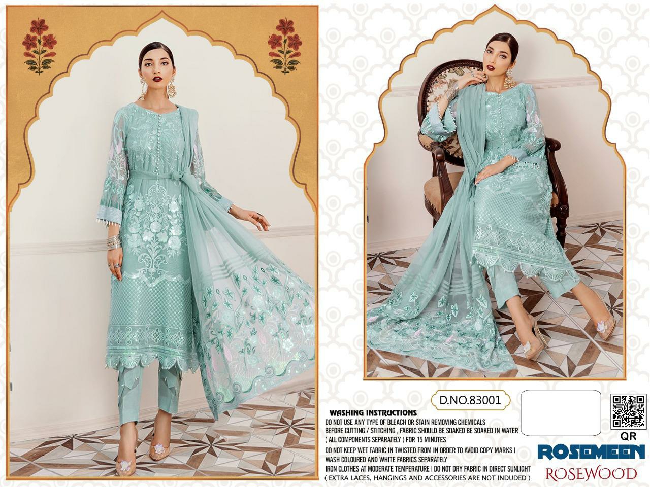 fepic rosemeen rosewood georgette regal look salwar suit catalog