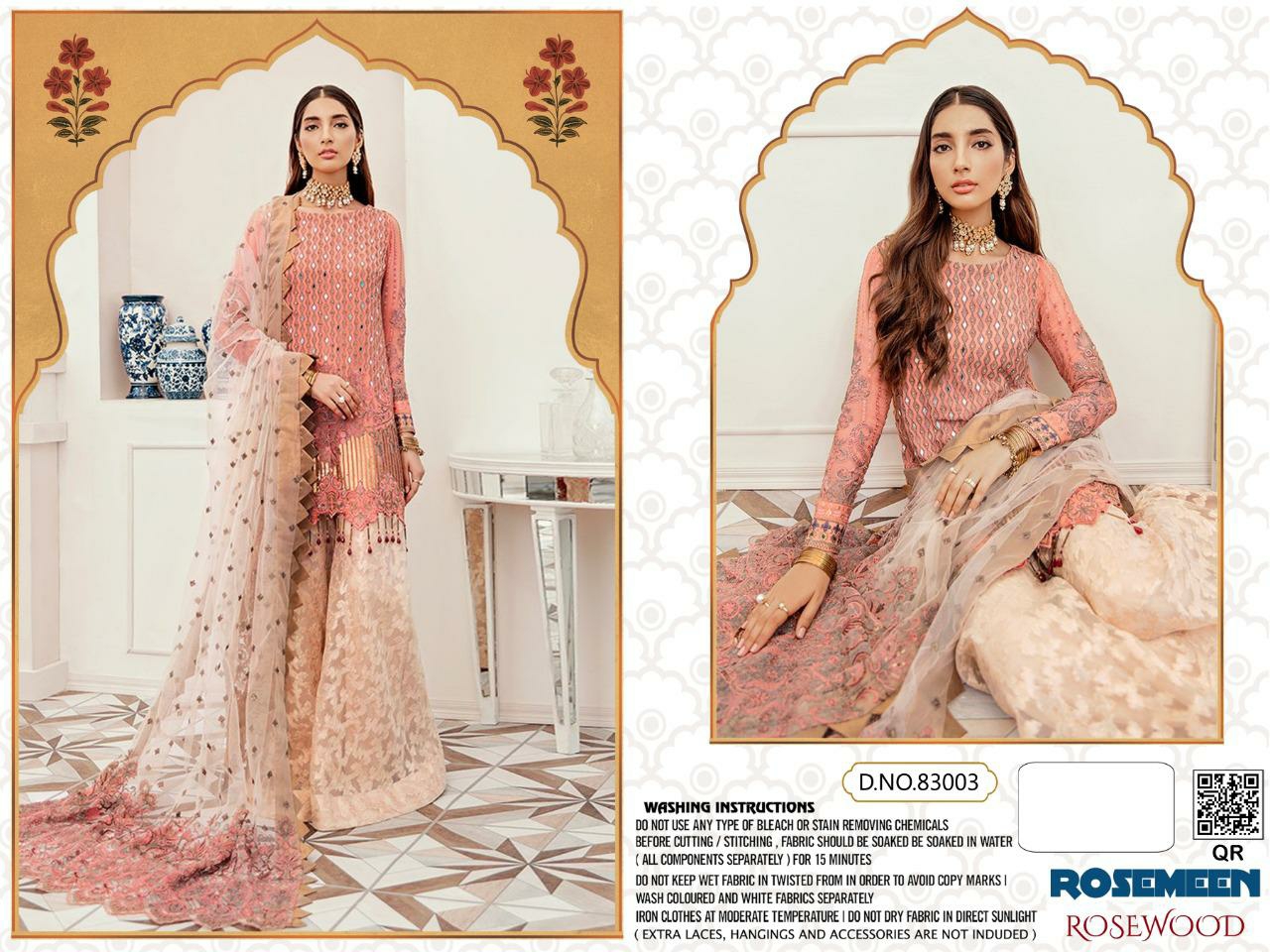 fepic rosemeen rosewood georgette regal look salwar suit catalog