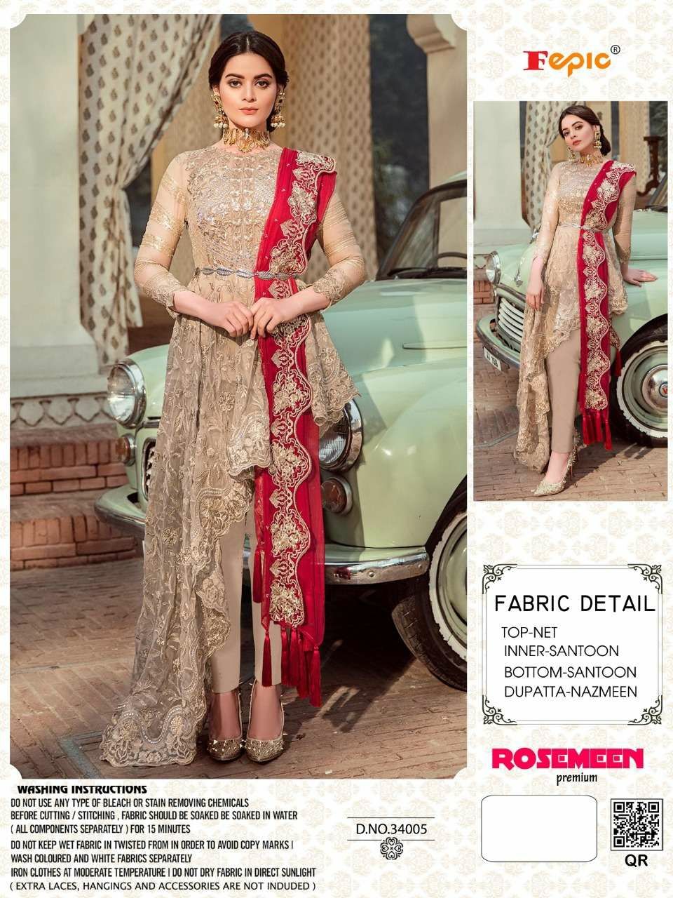 FEPIC Rosemeen premium 34005 Salwar Kameez Georgette Singles