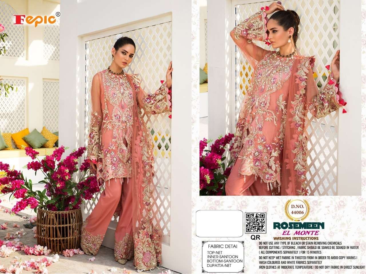 FEPIC Rosemeen el monte 44006 Salwar Kameez Georgette Singles