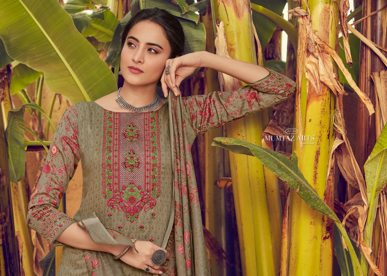 mumtaz arts kinnari elegant chiffon dupatta salwar suit catalog