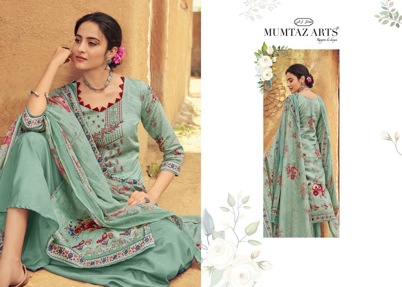 mumtaz arts kinnari elegant chiffon dupatta salwar suit catalog