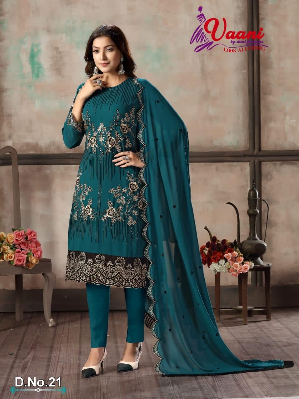 dani Vaani vol 2  D.No 21 Salwar Kameez Faux georgette Singles