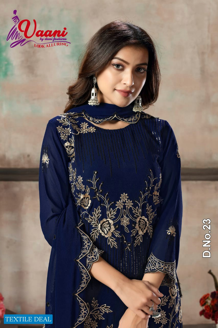 dani Vaani vol 2  D.No 23 Salwar Kameez Faux georgette Singles