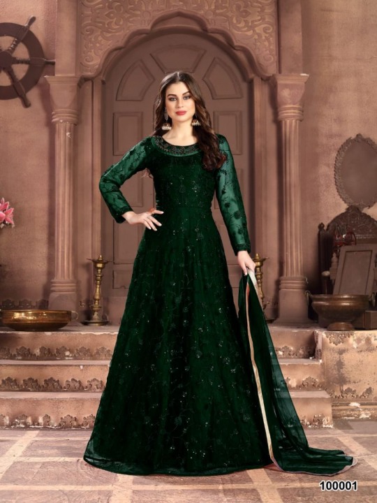 dani Aanaya Vol 100 D.No. 100001 Salwar Kameez Net Singles