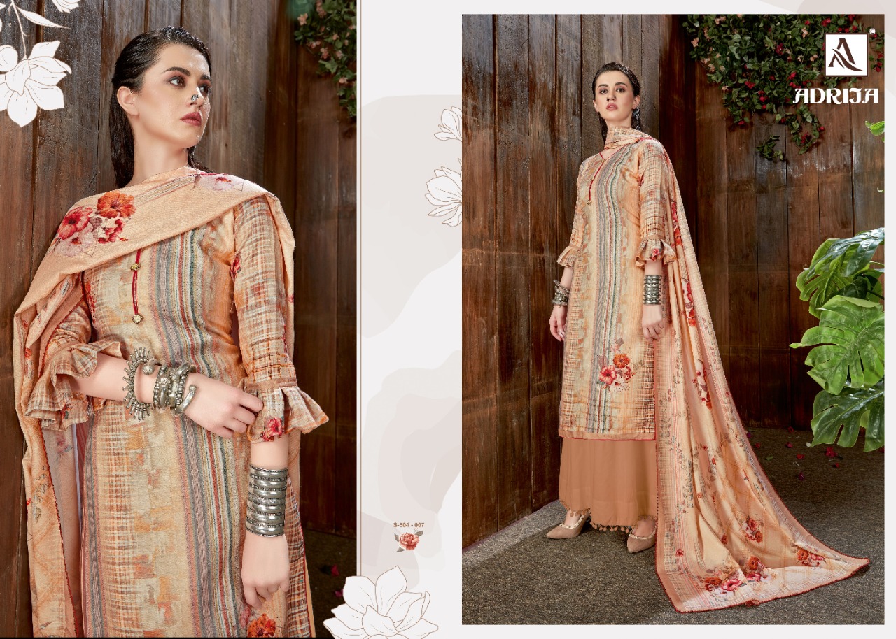 alok suit adrija  pashmina exclusive digital print with work  salwar suit catalog