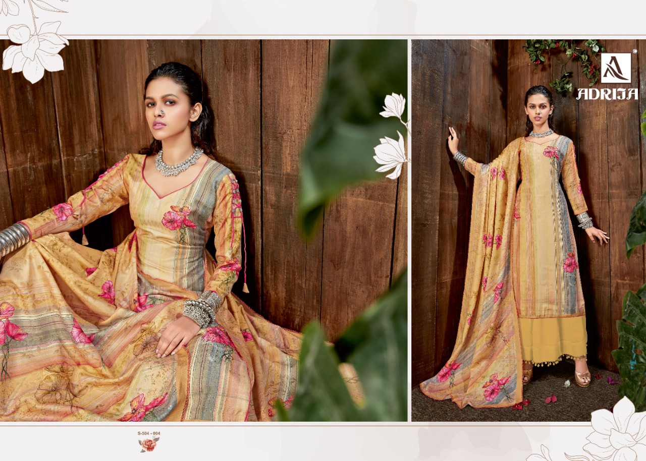 alok suit adrija  pashmina exclusive digital print with work  salwar suit catalog