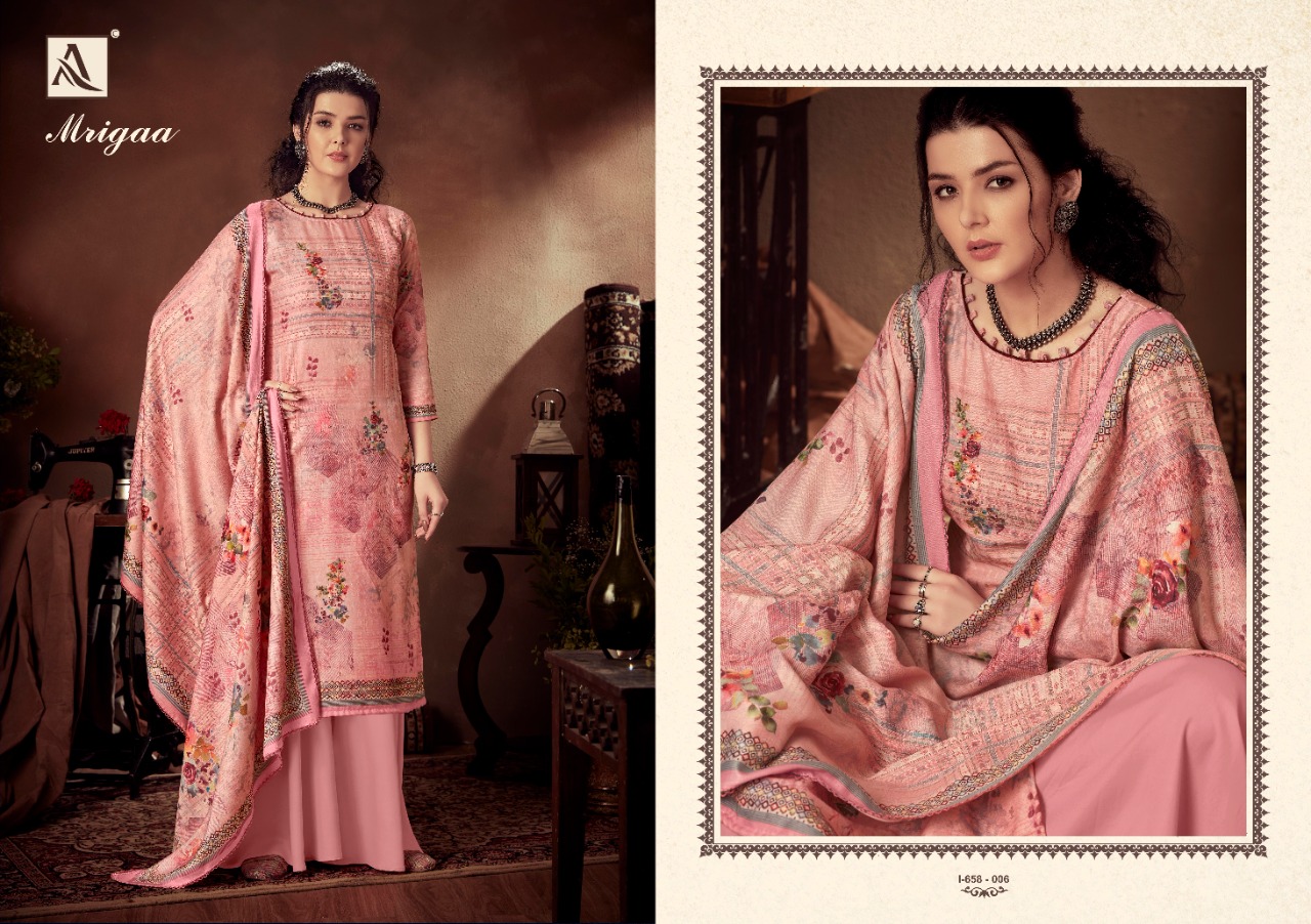 alok suit mrigaa pashmina exclusive print with work salwar suit catalog