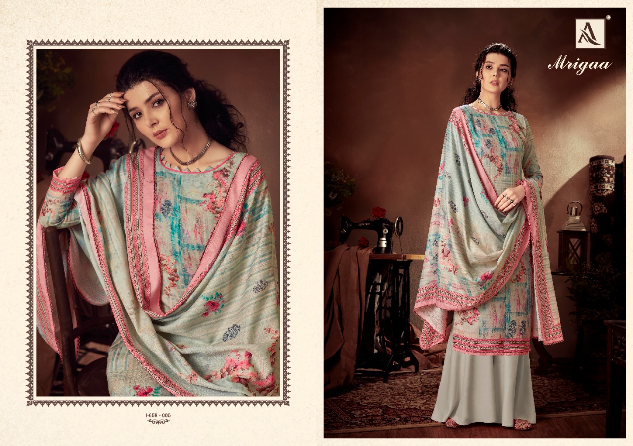 alok suit mrigaa pashmina exclusive print with work salwar suit catalog