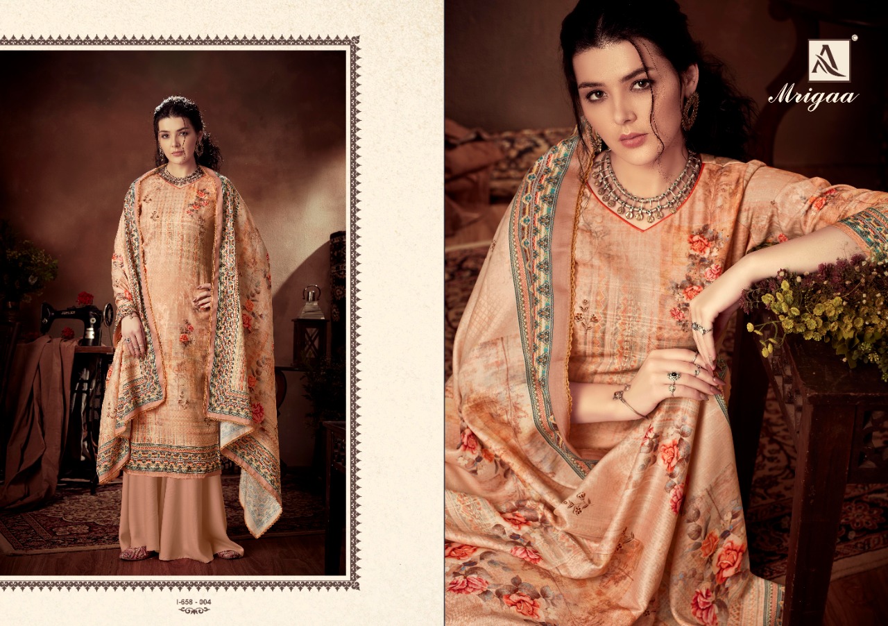 alok suit mrigaa pashmina exclusive print with work salwar suit catalog