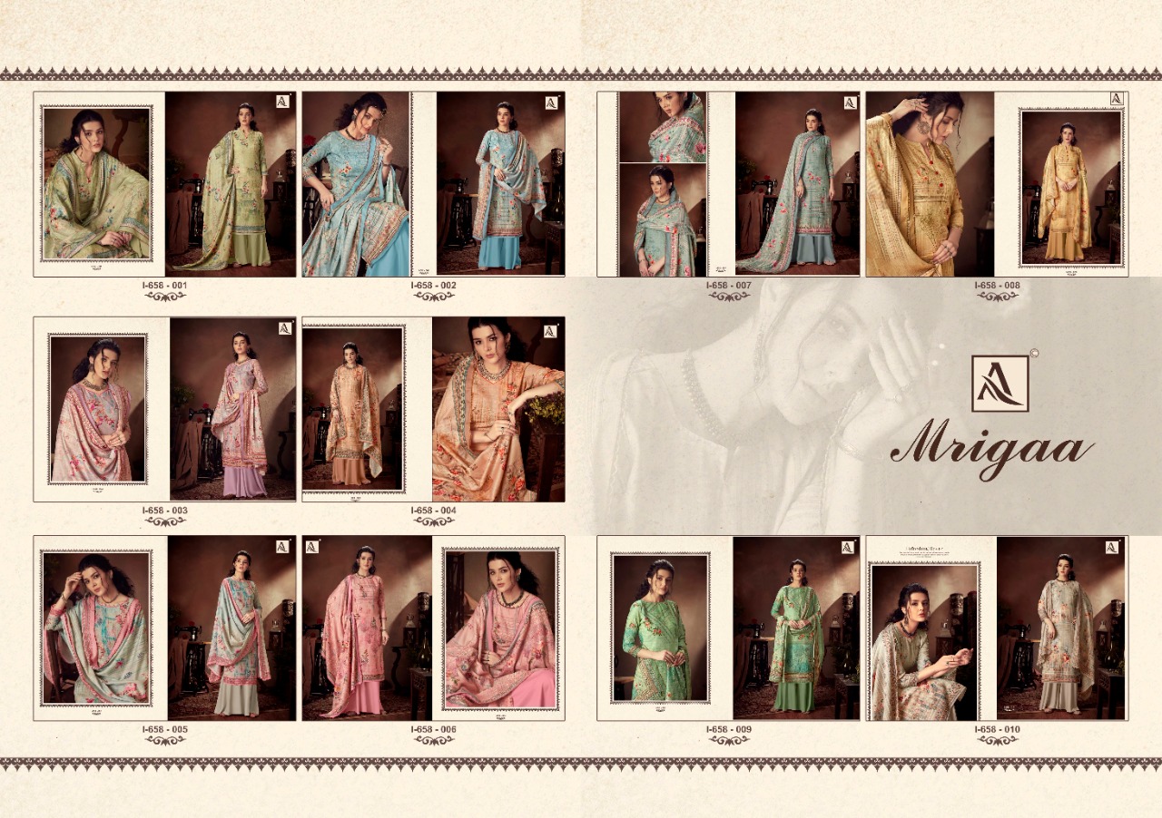 alok suit mrigaa pashmina exclusive print with work salwar suit catalog