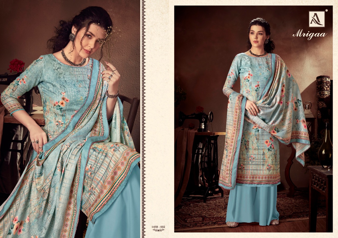 alok suit mrigaa pashmina exclusive print with work salwar suit catalog