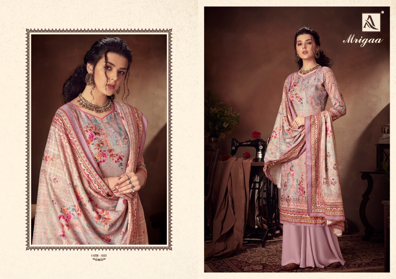 alok suit mrigaa pashmina exclusive print with work salwar suit catalog