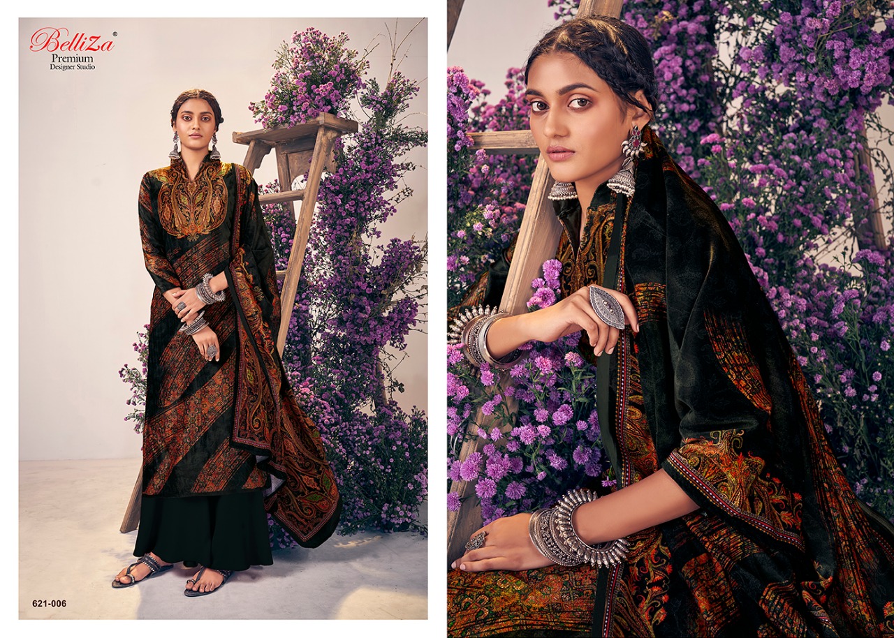 Belliza Designer Rangriti Velvet digital print salwar kameez catalog