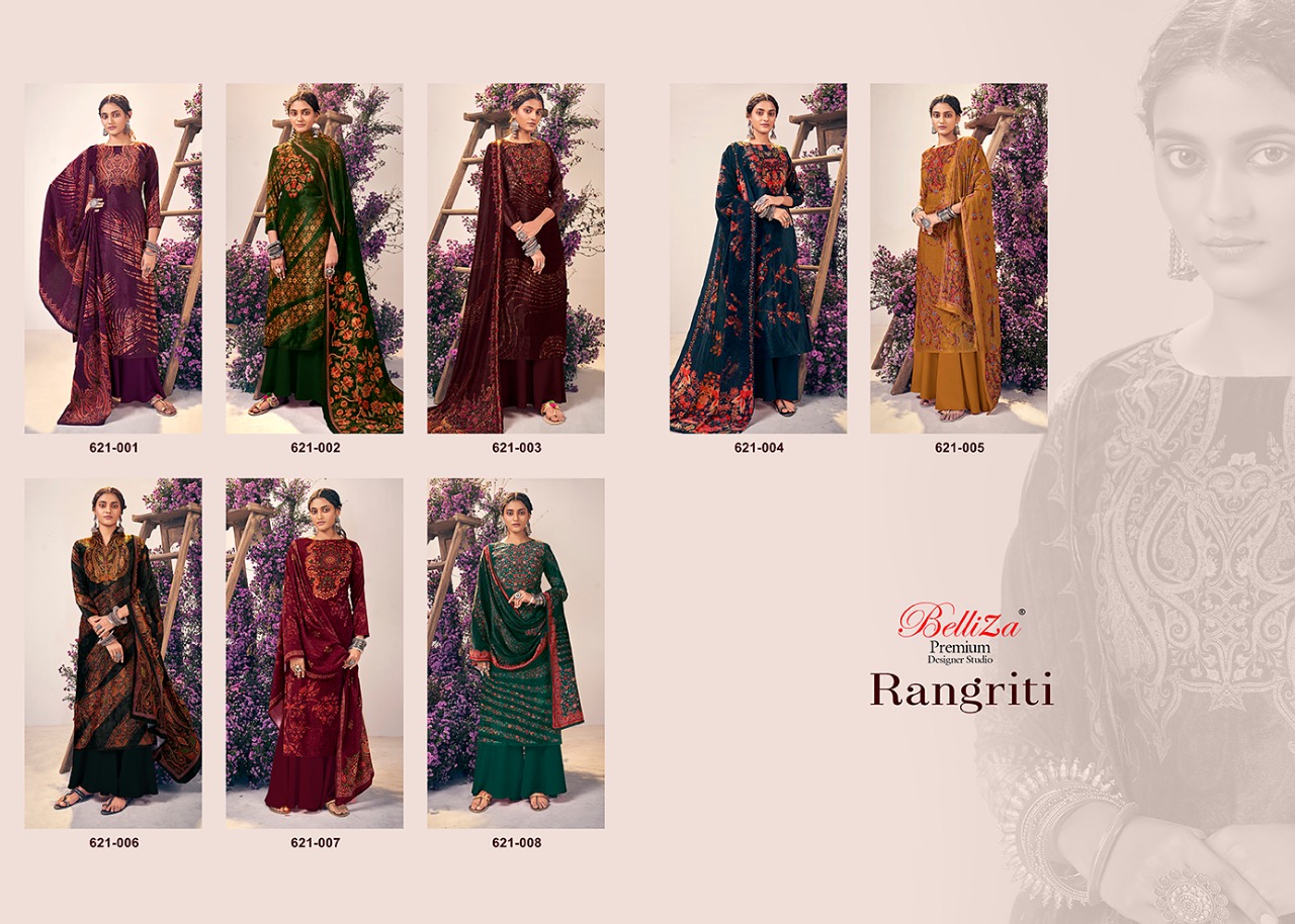 Belliza Designer Rangriti Velvet digital print salwar kameez catalog