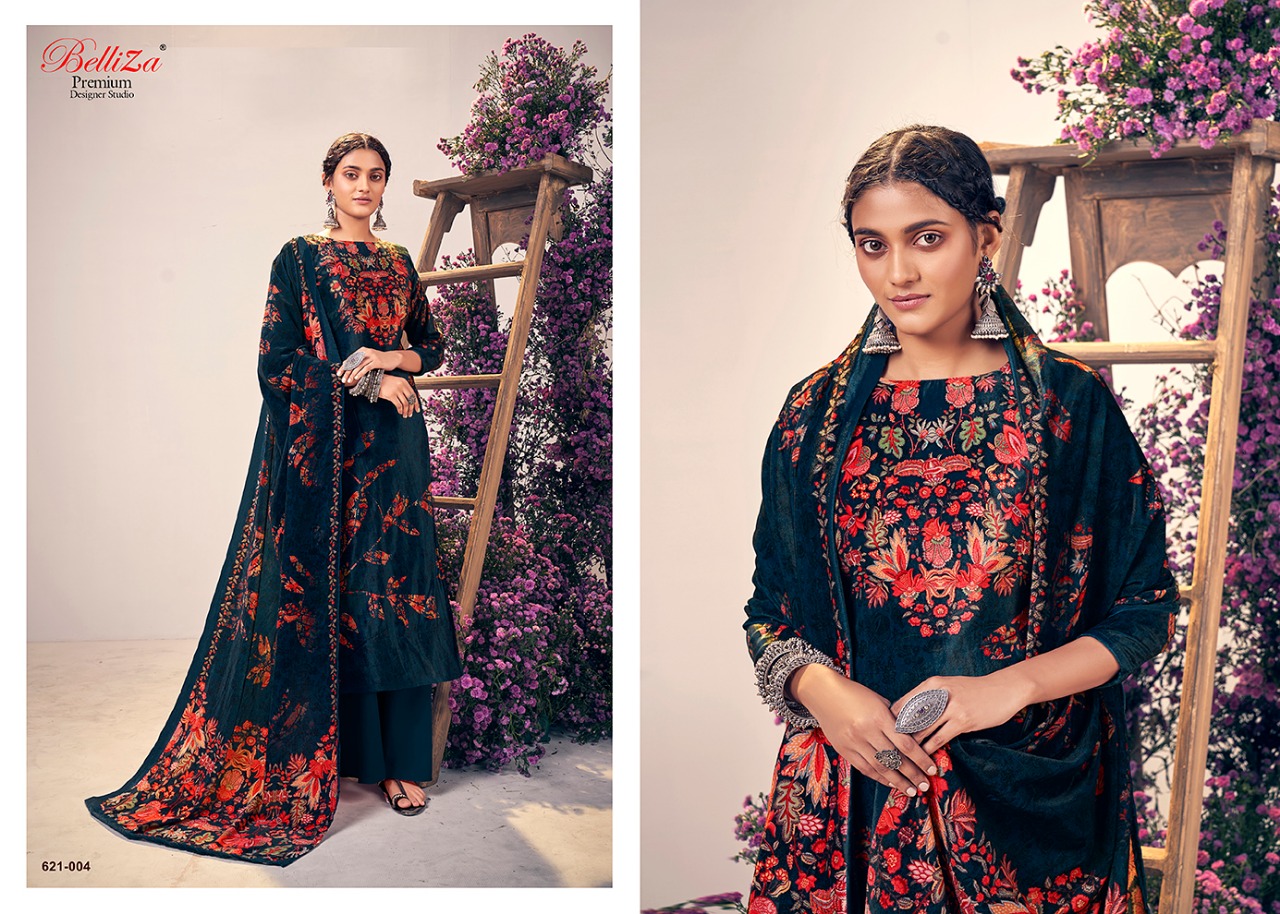 Belliza Designer Rangriti Velvet digital print salwar kameez catalog