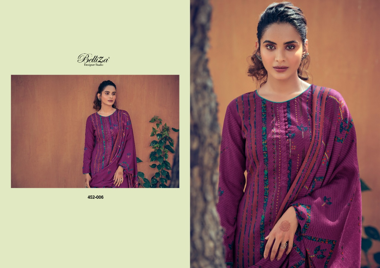 Belliza designer studio aisha pashmina afordable price salwar suit catalog